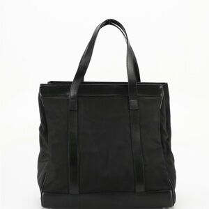 Large Gucci Shoulder Tote Bag in Black Nylon and Leather